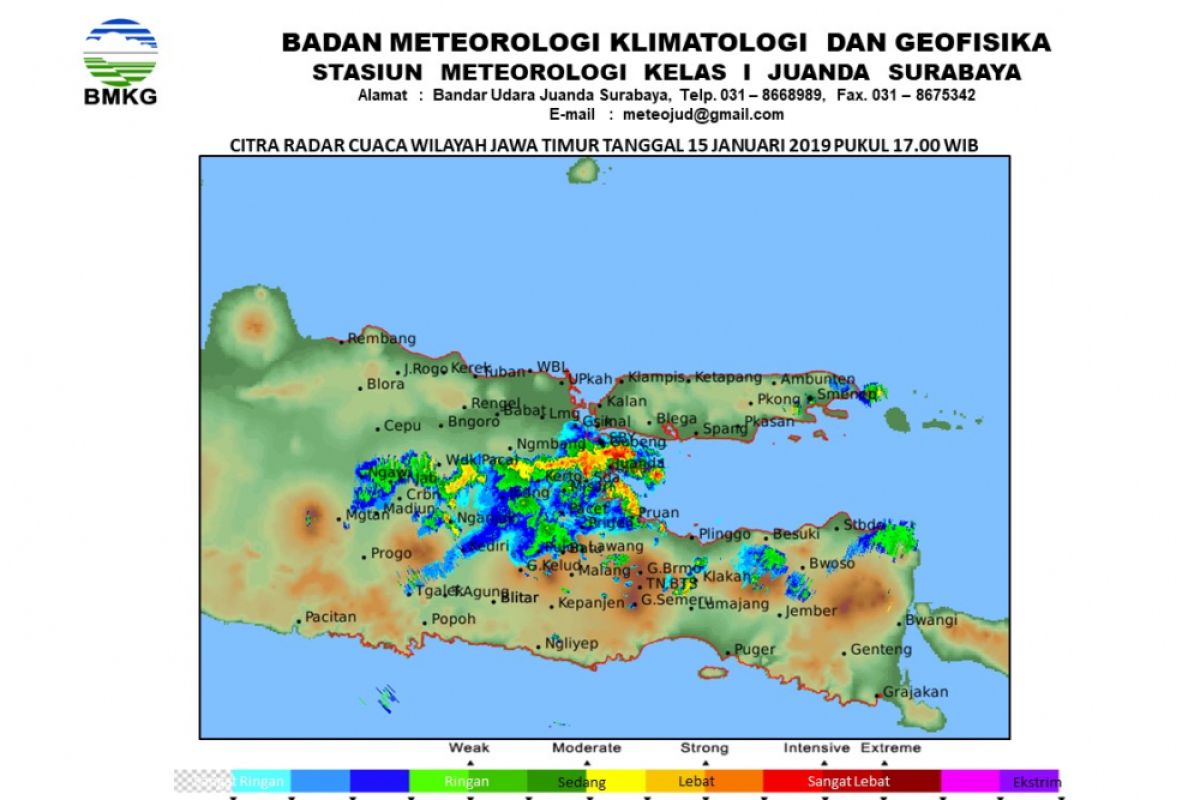 BMKG: Jatim Memasuki Puncak Musim Hujan