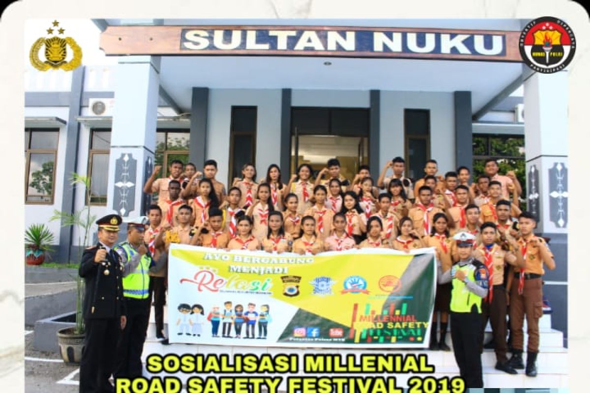 Polda Maluku sambangi sekolah sosialisasi MRS festival