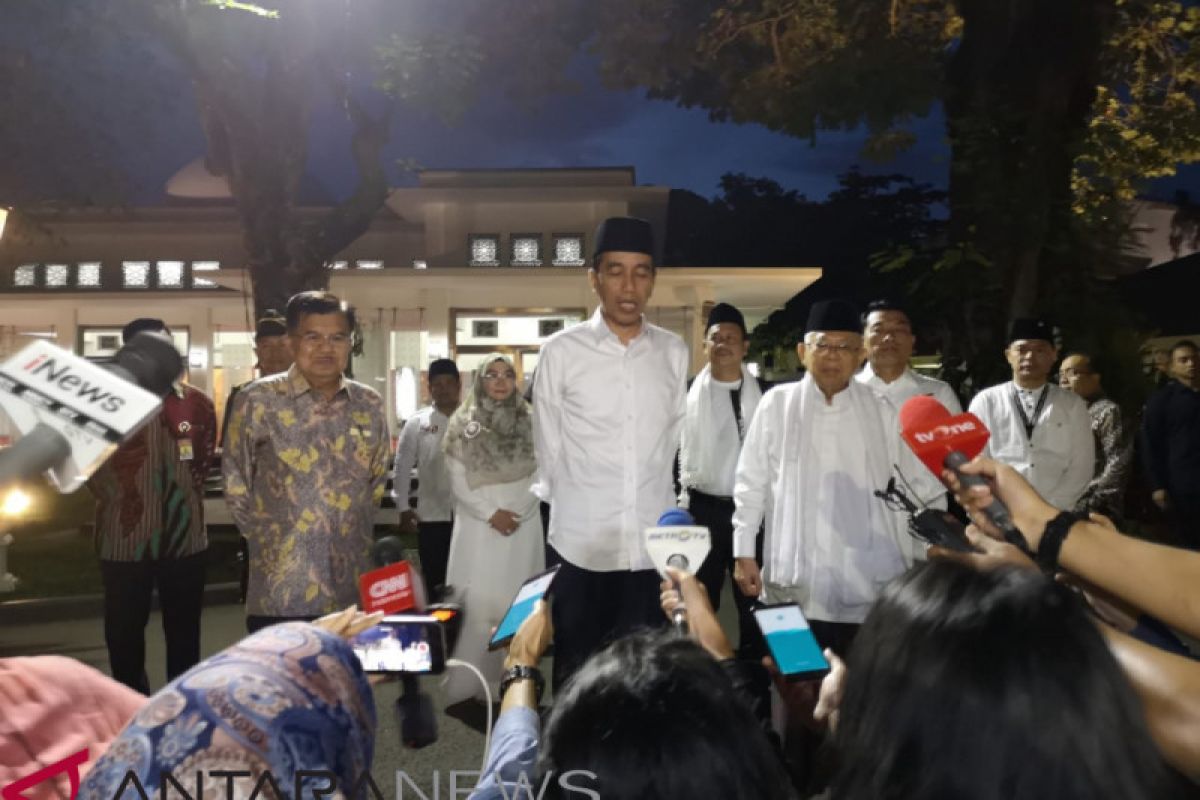 JK berpesan agar Ma'ruf Amin tenang dalam debat