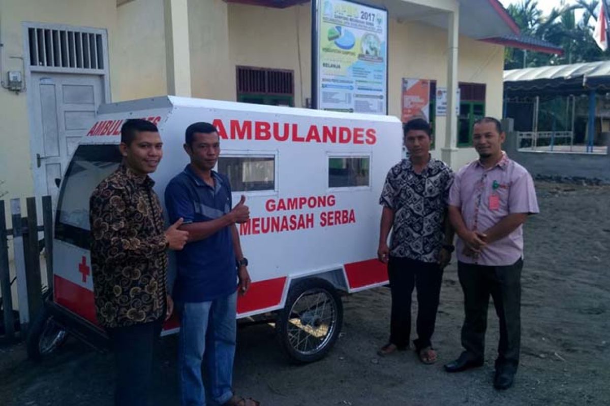 Gampong meunasah serba sulap becak jadi ambulans