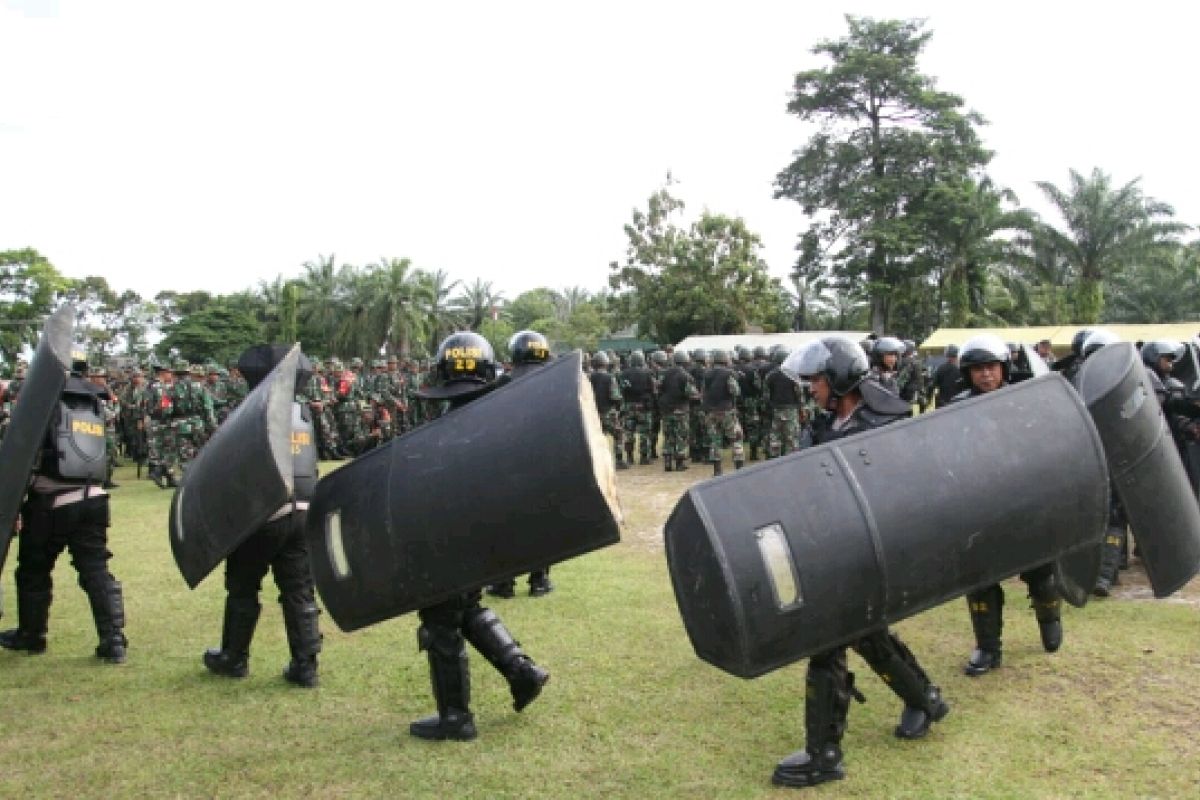 Korem Pantai Timur latihan pengamanan Pemilu