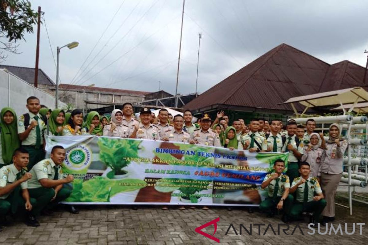 Mahasiswa Polbangtan Medan kunjungi Bioagro Hydrofarm Belawan.