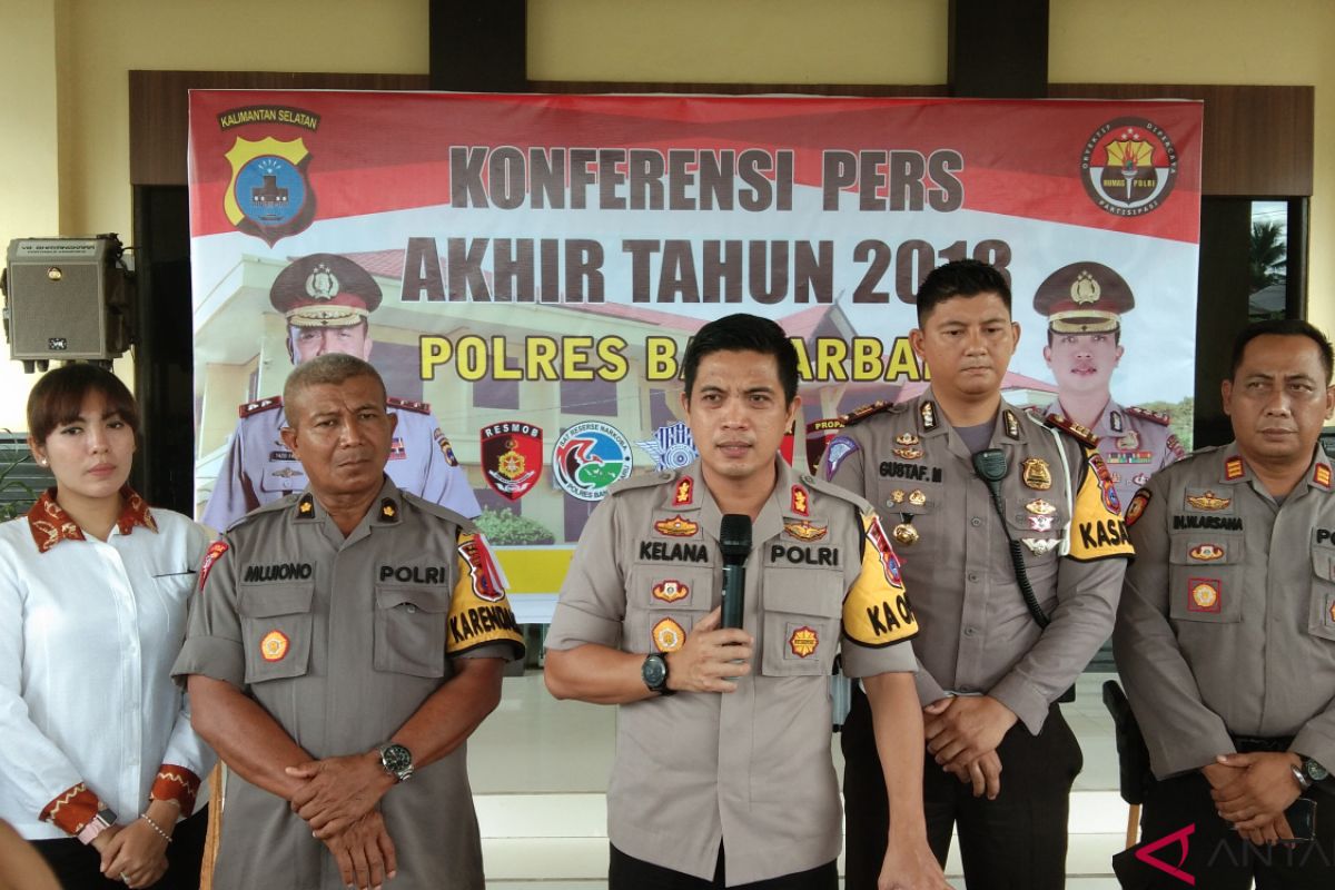 Polres Banjarbaru Tangani 544 Kasus Selama 2018