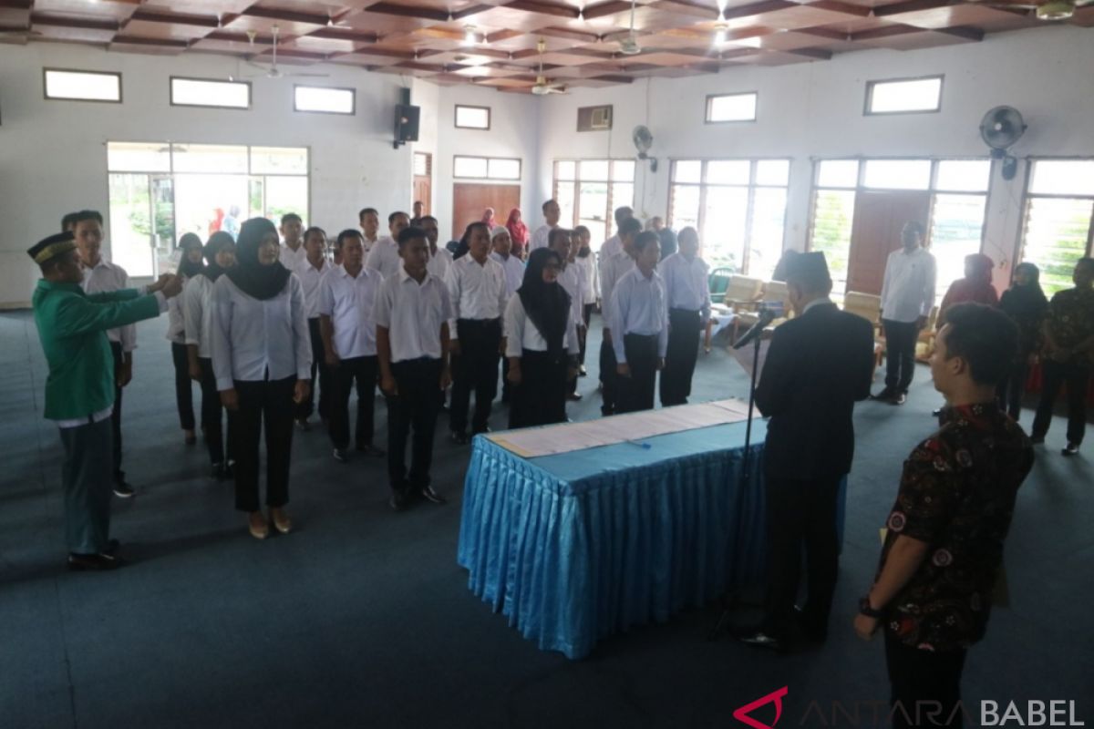 KPU Bangka lantik 25 anggota PPK-PPS Pemilu 2019