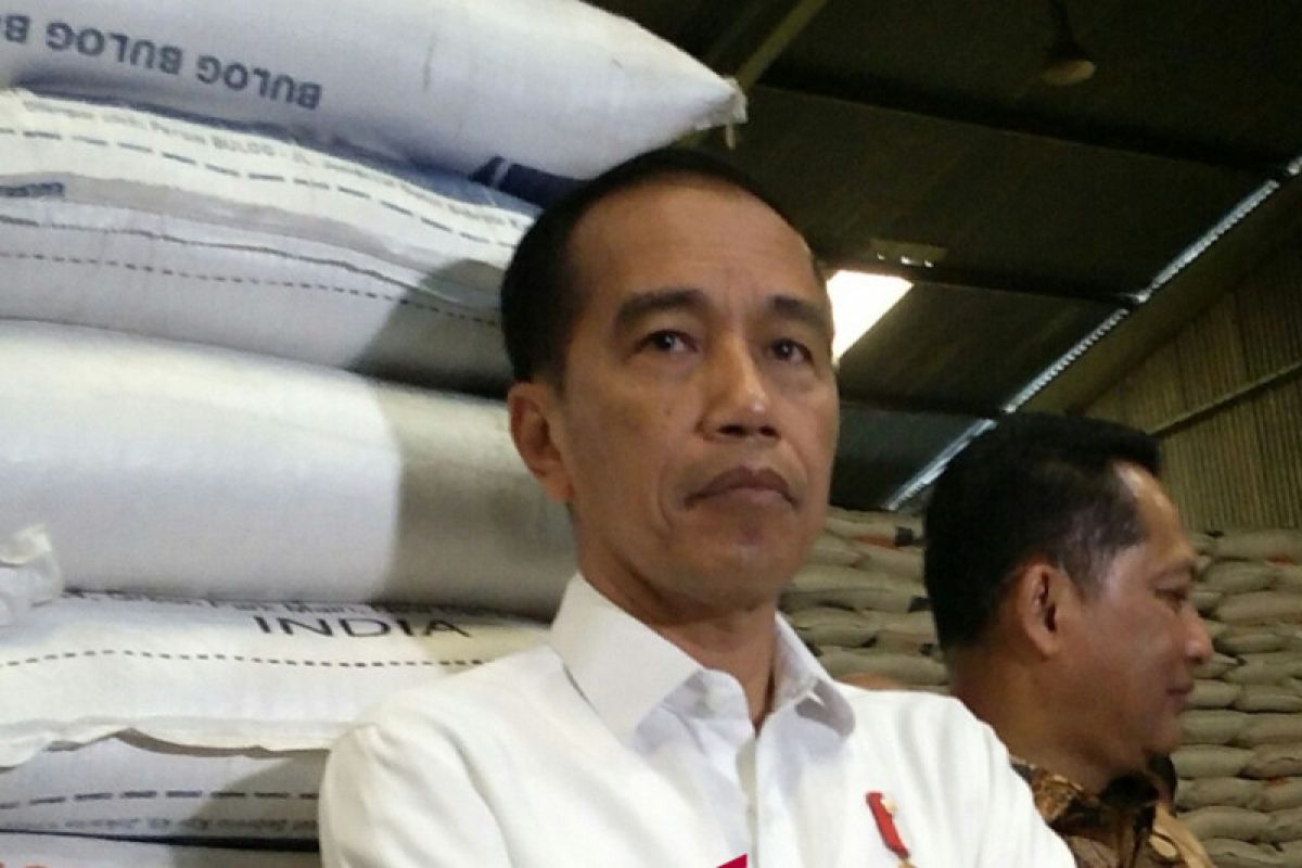 Presiden Jokowi: beras impor belum masuk