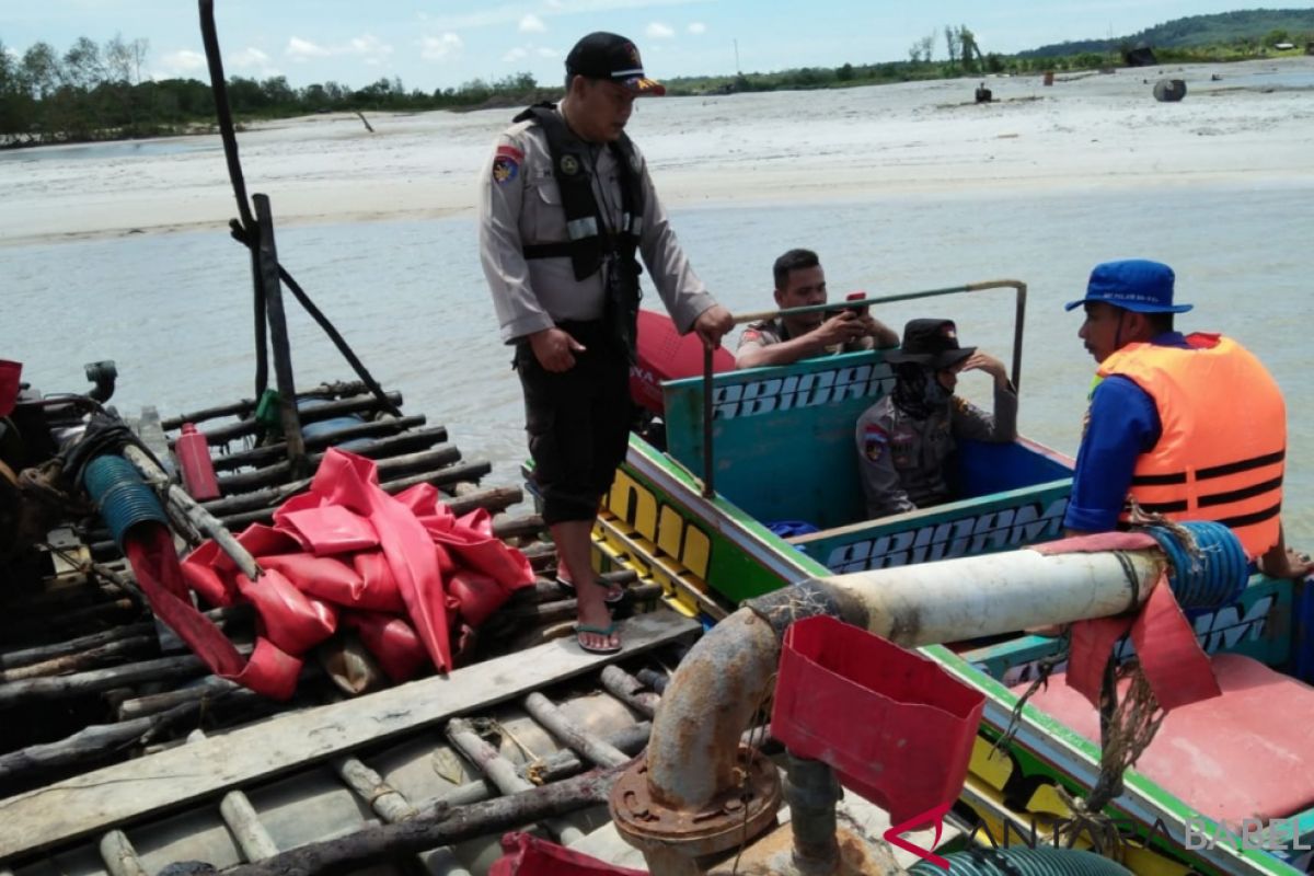 Tim gabungan tertibkan tambang ilegal di Bangka Selatan