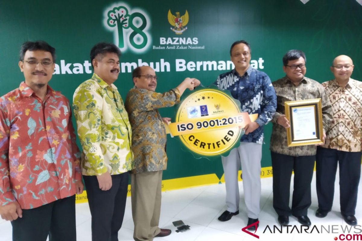 Baznas kembali peroleh sertifikat ISO 9001-2015