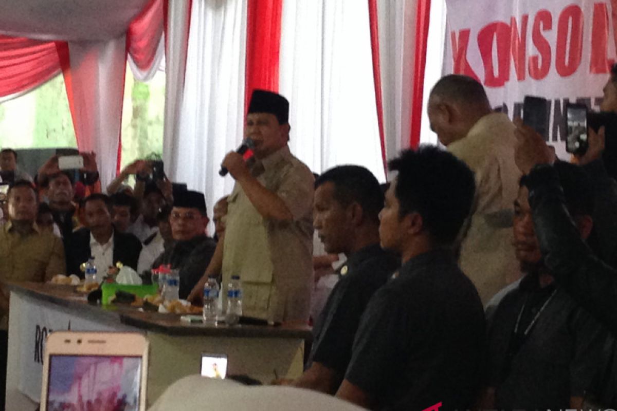 Prabowo Subianto ajak relawan Roemah Djoeang solid amankan TPS