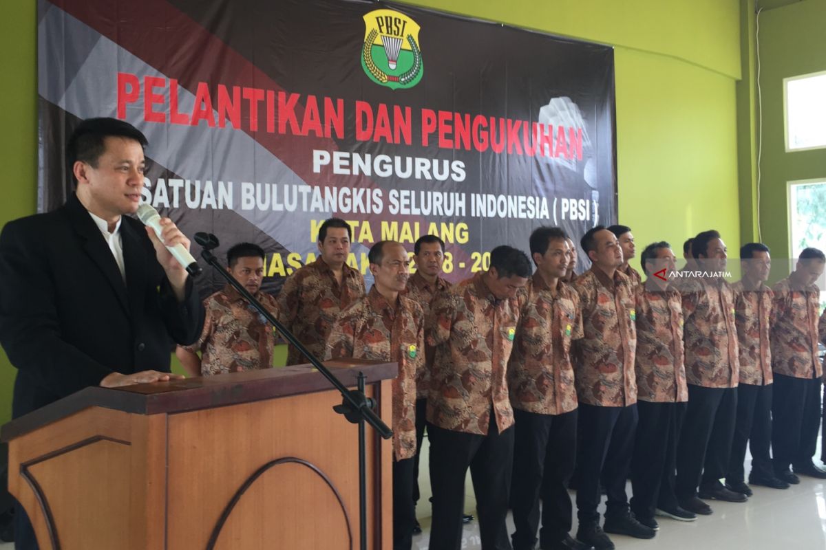 Pengurus PBSI Kota Malang Masa Bakti 2018-2022 Dilantik