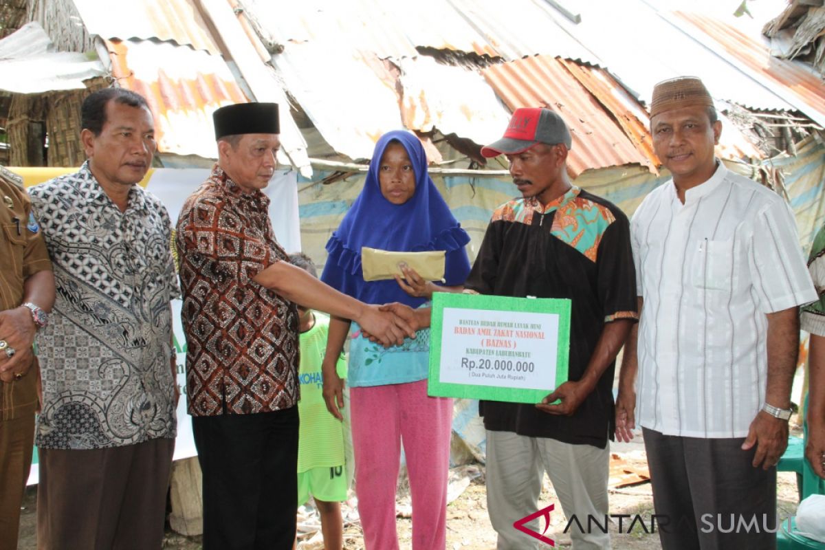 Baznas Labuhanbatu peduli hunian warga