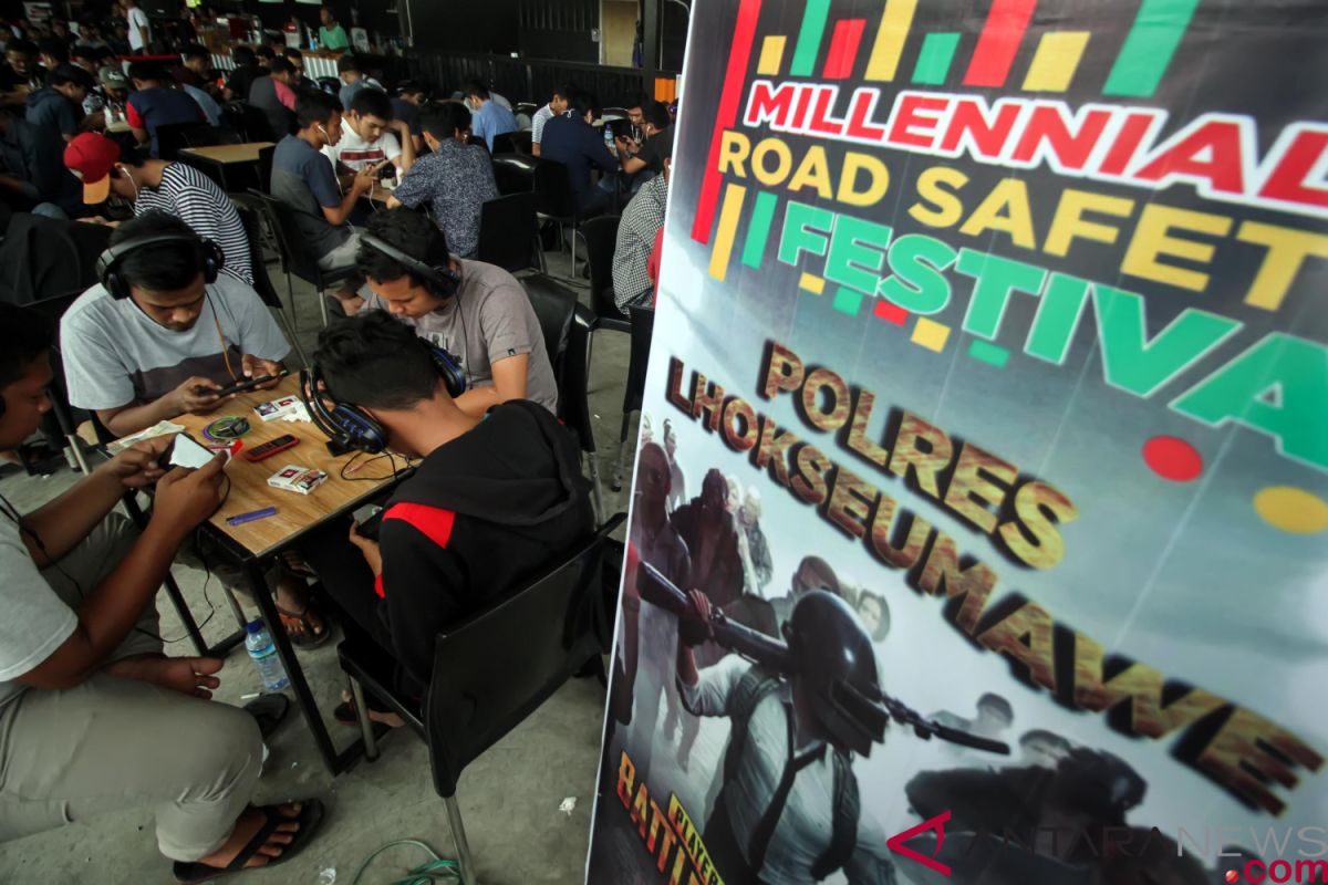 Ratusan "gamer PUBG" berbagai daerah adu hebat di Sampit