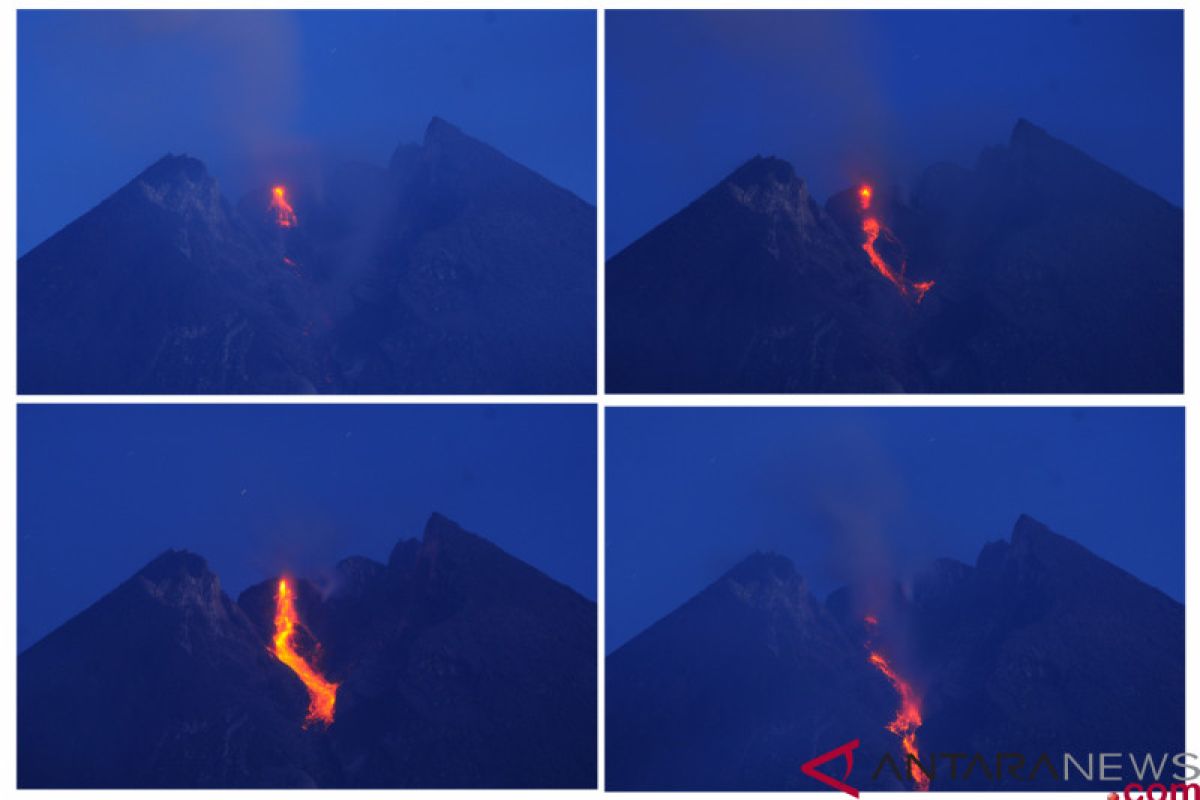 Gunung Merapi alami sembilan kali guguran lava pijar