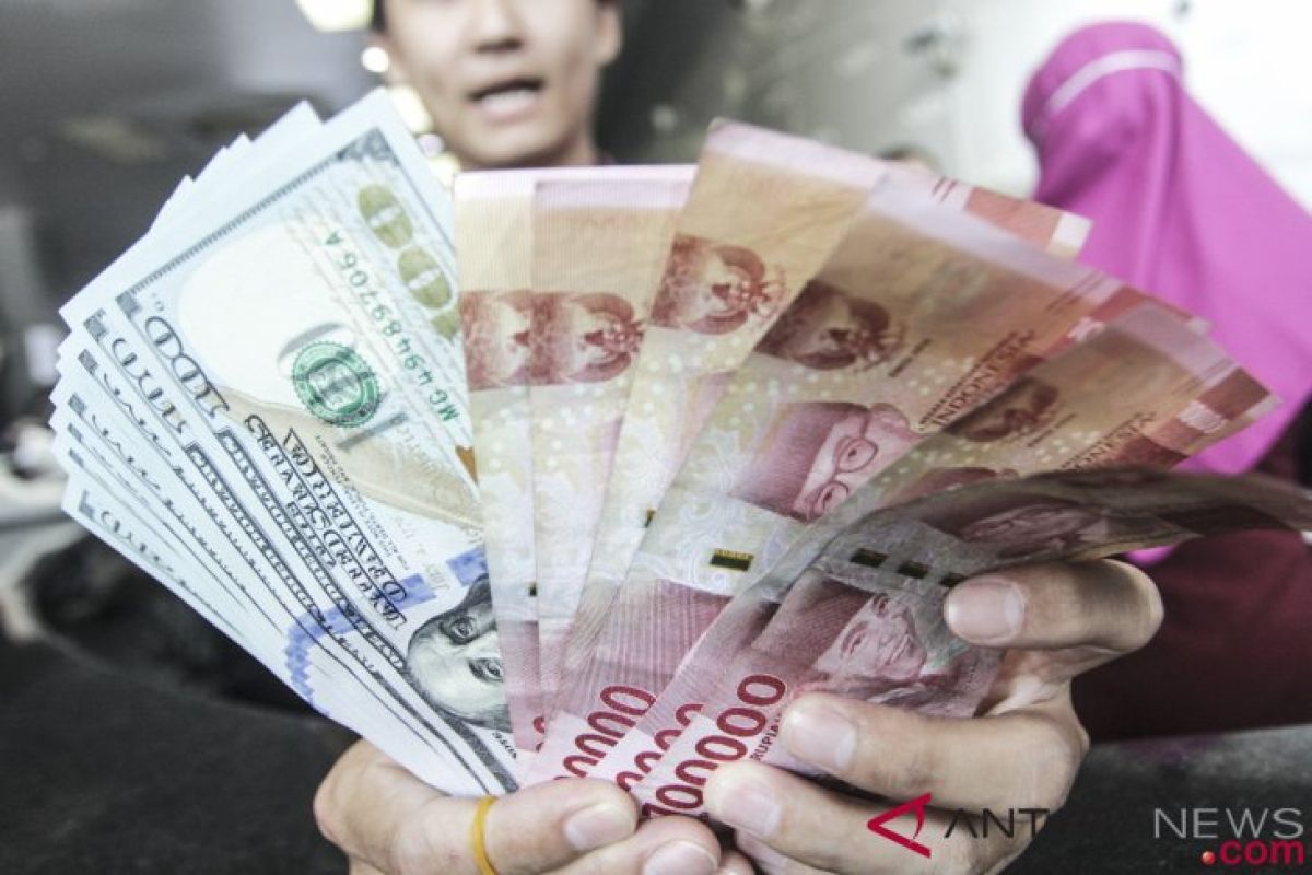 Nilai tukar rupiah melemah sebesar 25 poin