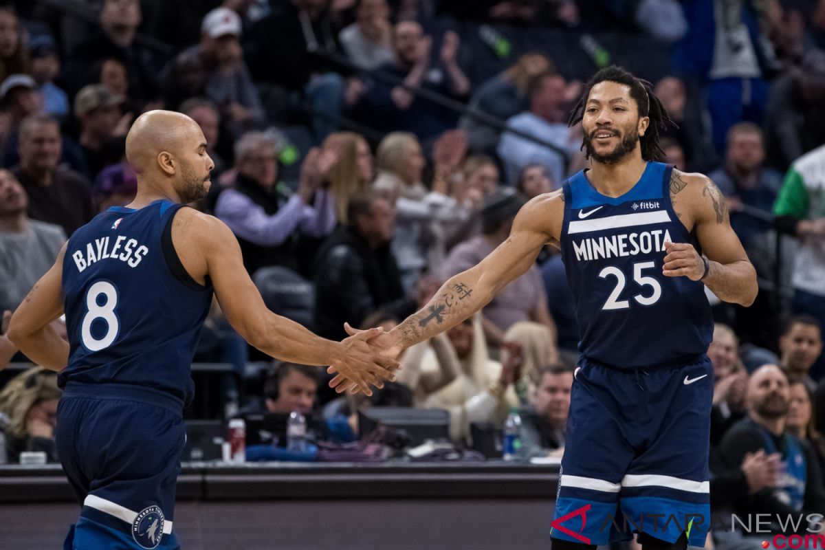 Tembakan pamungkas Rose pastikan kemenangan Timberwolves atas Suns