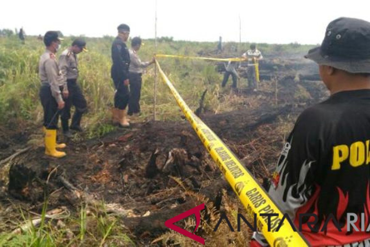 Polres Rohil Segel 15 Hektare Lahan Gambut Yang Terbakar Hebat