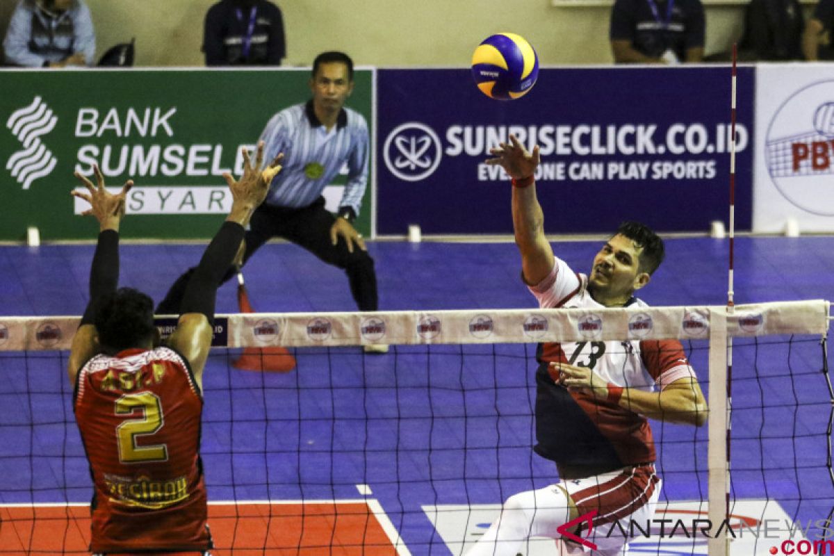 Surabaya Bhayangkara Samator libas Bank Sumsel Babel 3-0