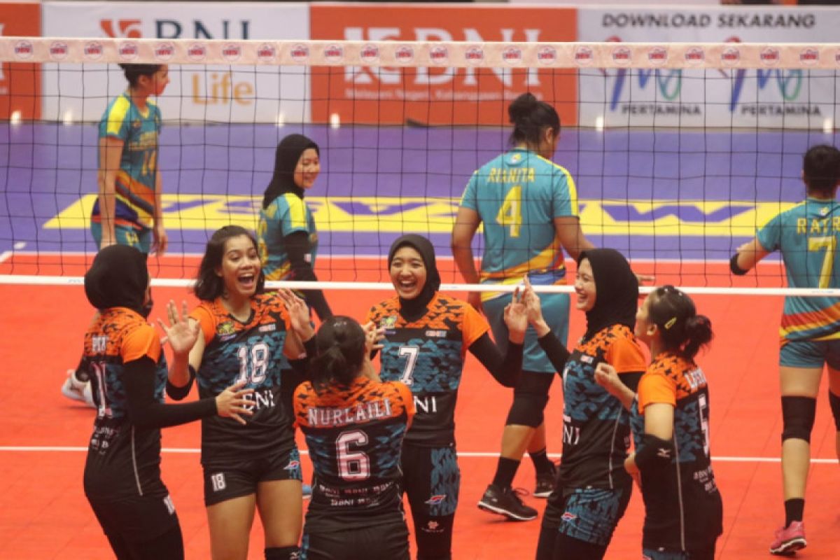 Putri BNI relakan Pertamina juarai putaran dua Proliga