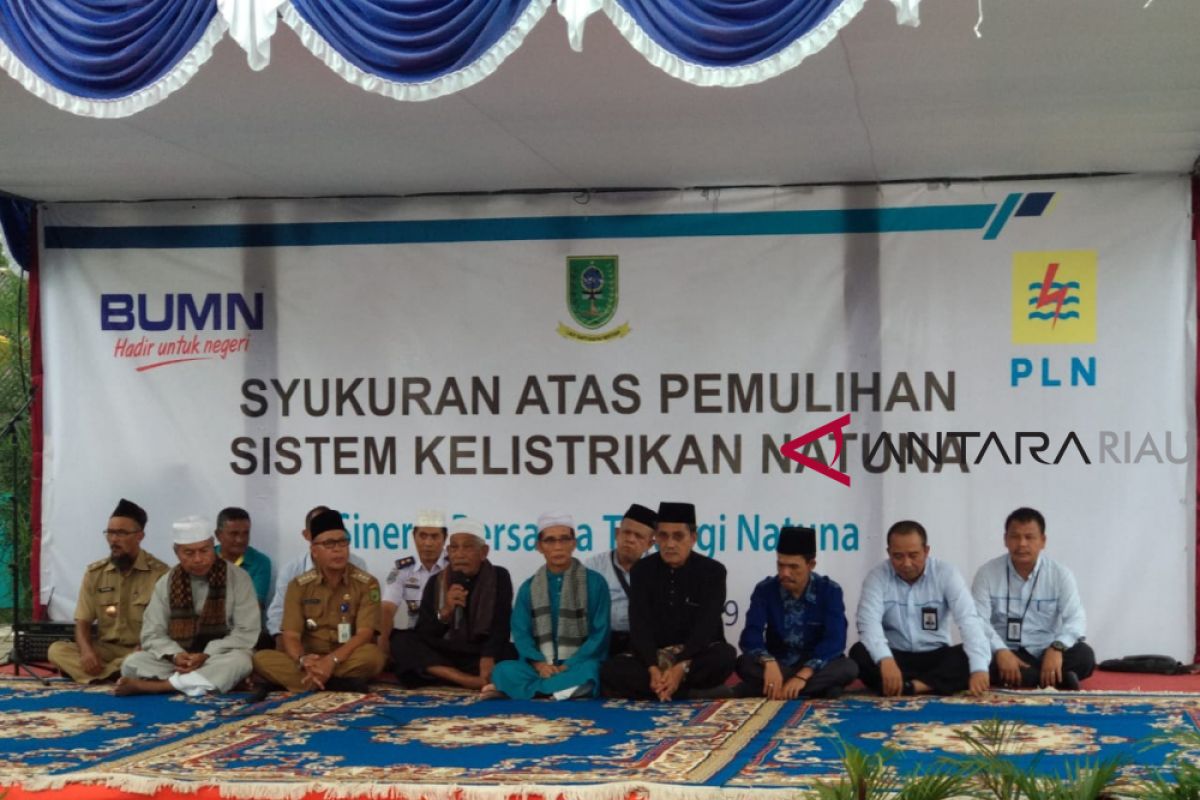 PLN Gelar syukuran normalnya kelistrikan Natuna pascakebakaran pembangkit