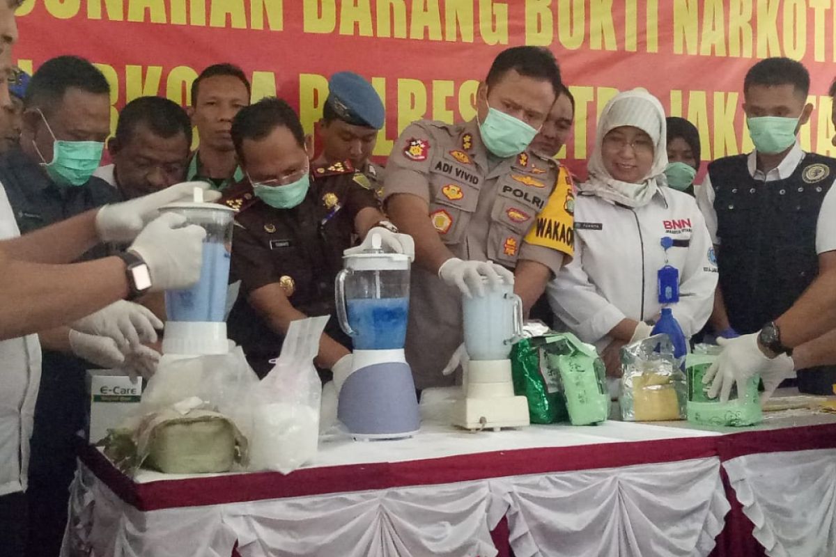 Polres Metro Jakarta Utara musnahkan 11 kilogram sabu