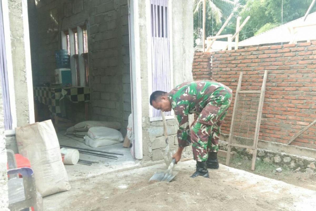 Korem Nani Wartabone Bantu Membangun Rumah Korban Kebakaran Gorontalo