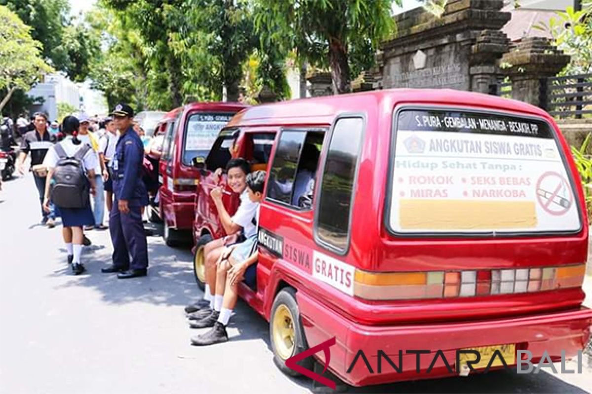 Pertengahan Januari, angkutan gratis untuk siswa Klungkung beroperasi