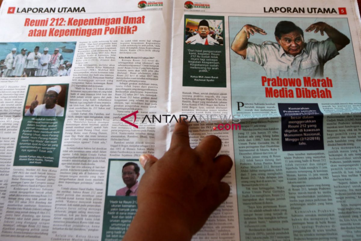 Dewan Pers segera tindaklanjuti aduan soal tabloid Indonesia Barokah