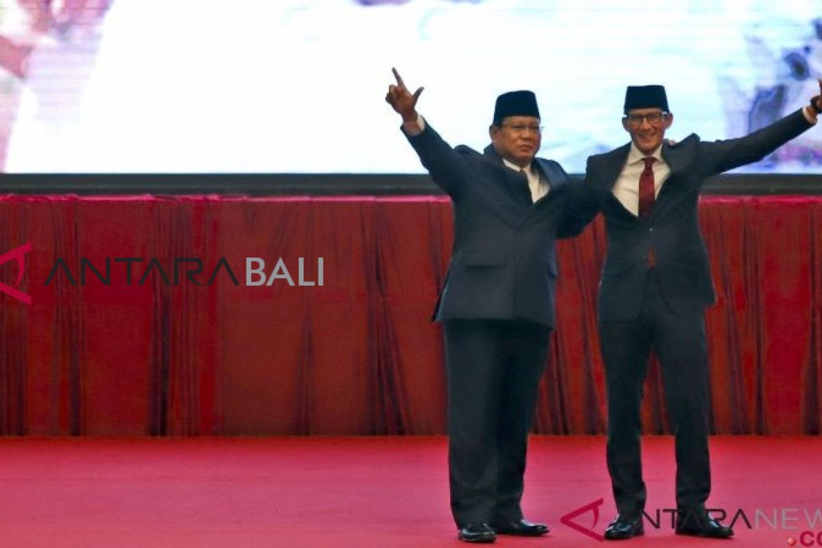 Prabowo-Sandi sepakat tidak ungkit persoalan lalu dalam debat