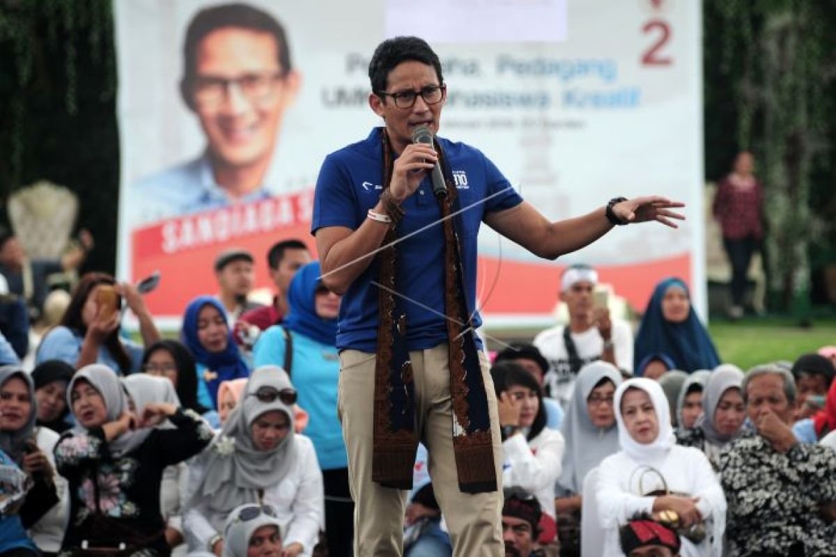 Hadapi debat kedua pilpres, Sandiaga peroleh materi debat dari kwik kian gie