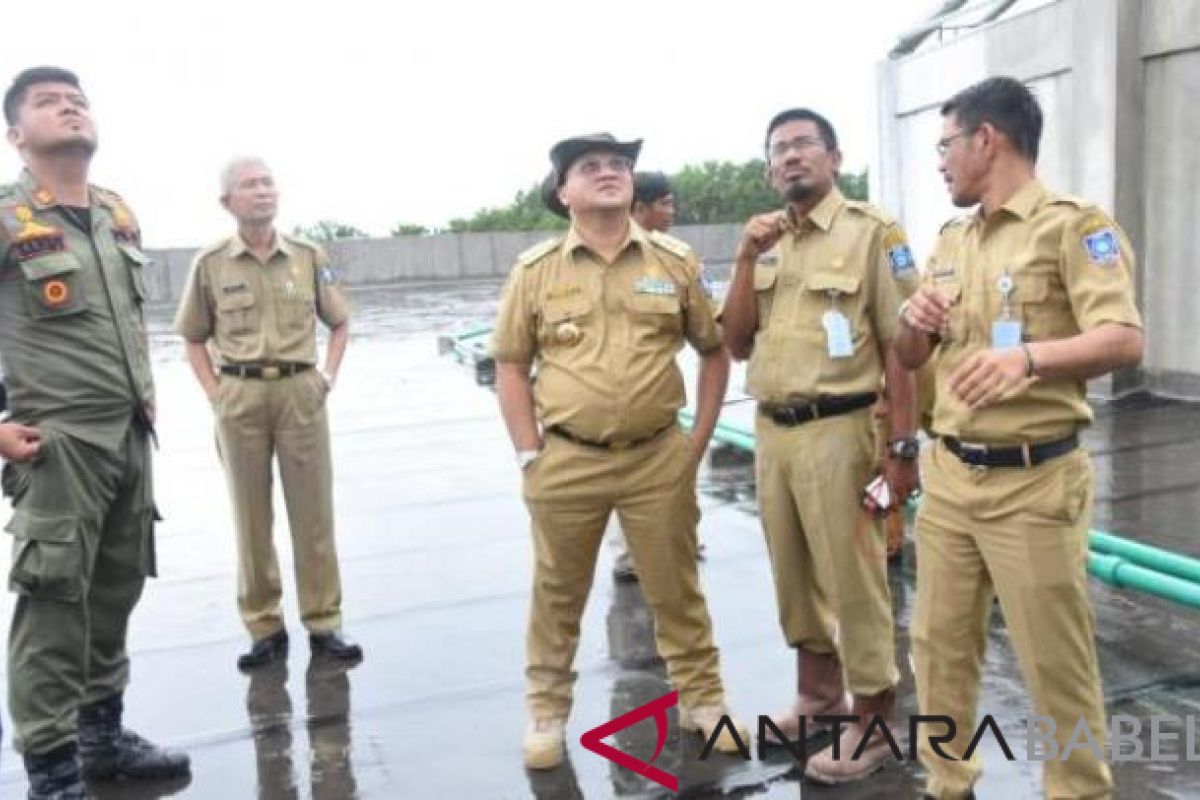 Gubernur Babel tinjau pembangunan gedung D di RSUD Soekarno Provinsi