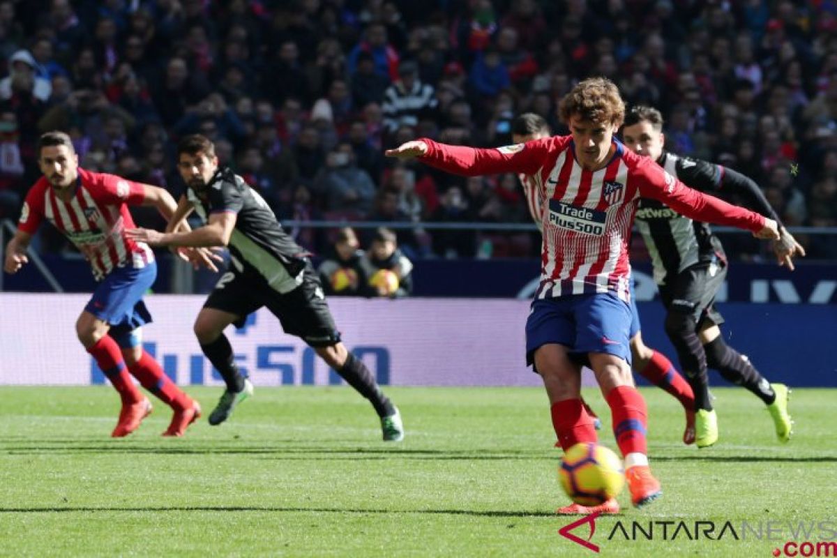 Penalti Griezmann bawa Atletico atasi Levante