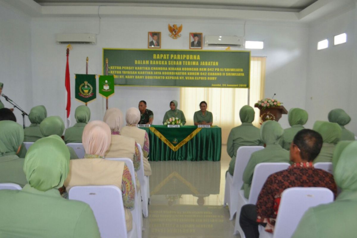 Persit Korem 042/Gapu gelar paripurna jelang sertijab Danrem