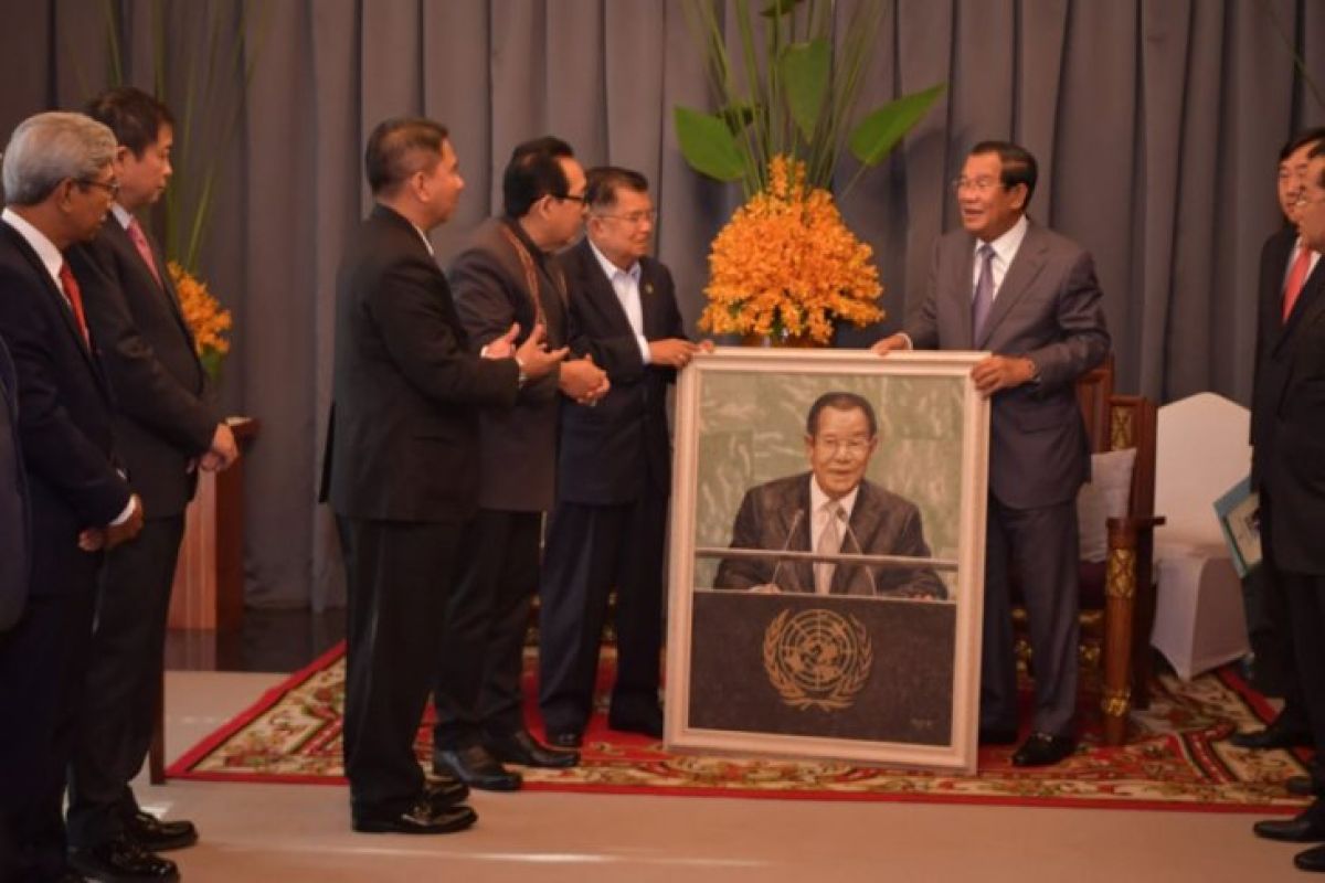 Wapres JK-PM Kamboja temu bilateral di Lotus Blanc Resort Siem Reap