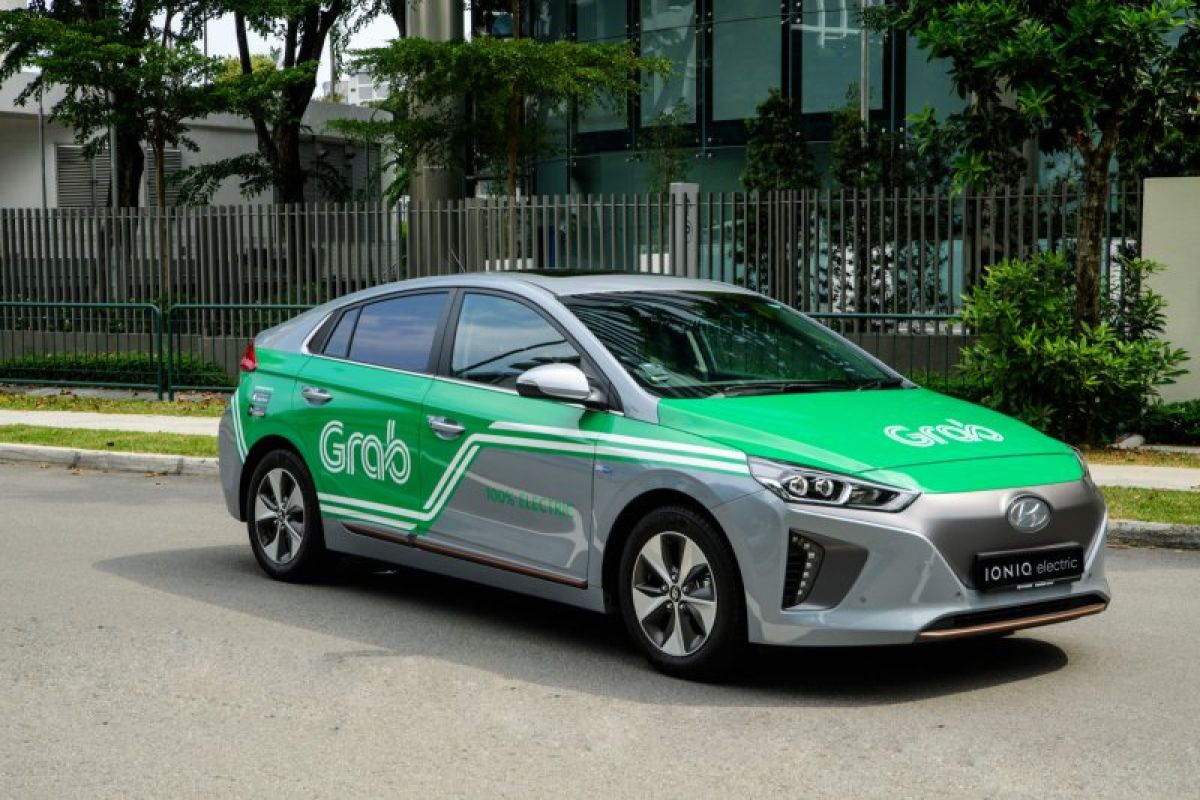 Grab Singapura gunakan mobil listrik Hyundai Kona