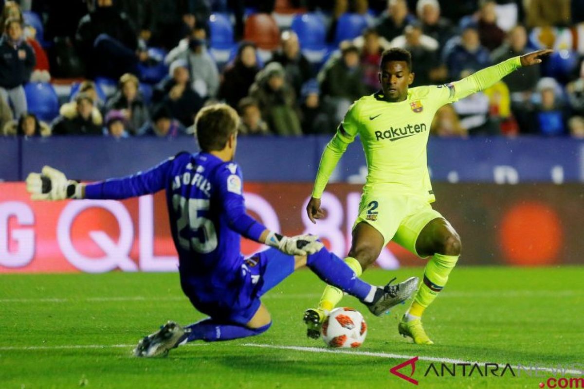 Tanpa Messi-Suarez, Barcelona telan kekalahan 1-2 di markas Levante