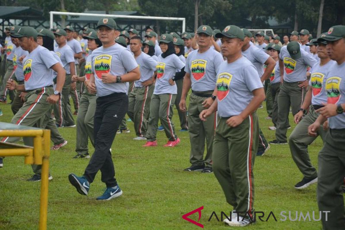 Pangdam I/BB olah raga bersama prajurit