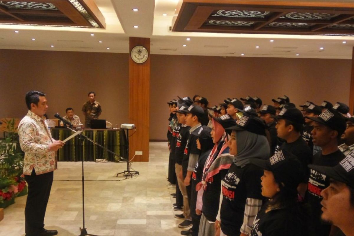 KPU Medan kukuhkan 55 relawan demokrasi