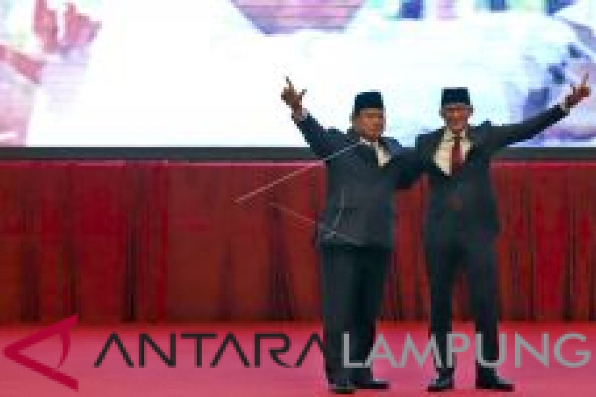 Pendukung Prabowo-Sandi di Jakarta gelar nobar debat