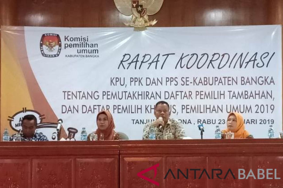 KPU Bangka Rakor dengan PPK-PPS terkait DPTb-DPK