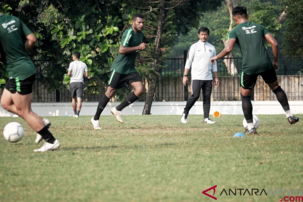 Latihan perdana timnas U-22 Indonesia