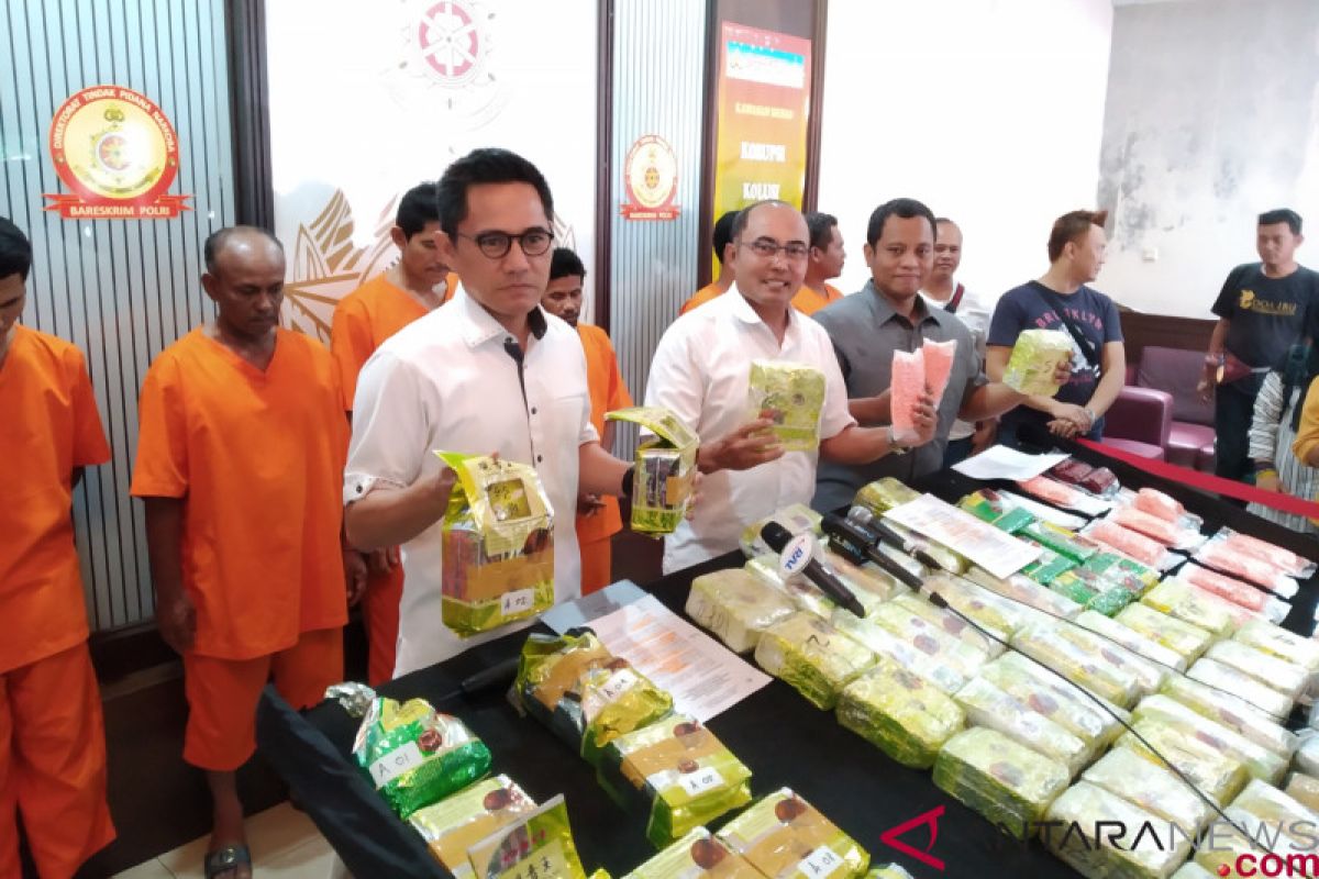 Bareskrim sita 50 kg sabu Malaysia berbungkus teh cina