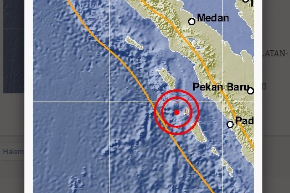 Gempa 6,1 SR guncang Nias Selatan