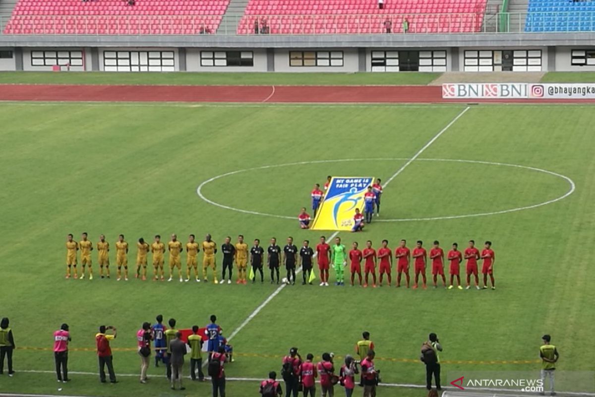 Babak pertama Bhayangkara vs Timnas U-22 nirgol