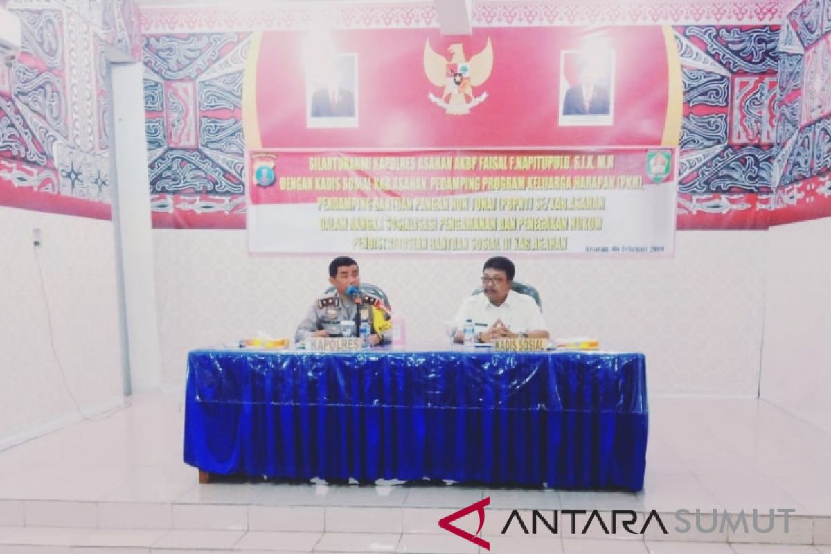 Polres dan Dinsos Asahan lakukan MoU penyaluran Bansos