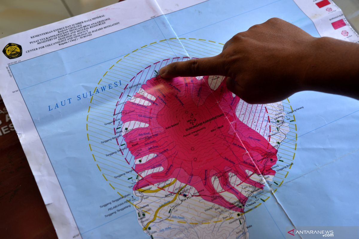 Awan panas guguran Karangetang ke Kali Malebuhe