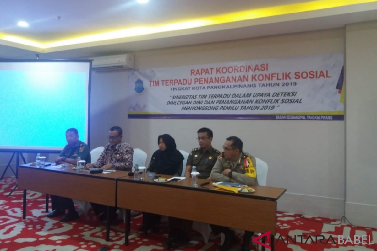 Kesbangpol Pangkalpinang gelar Rakor tim terpadu penanganan konflik sosial