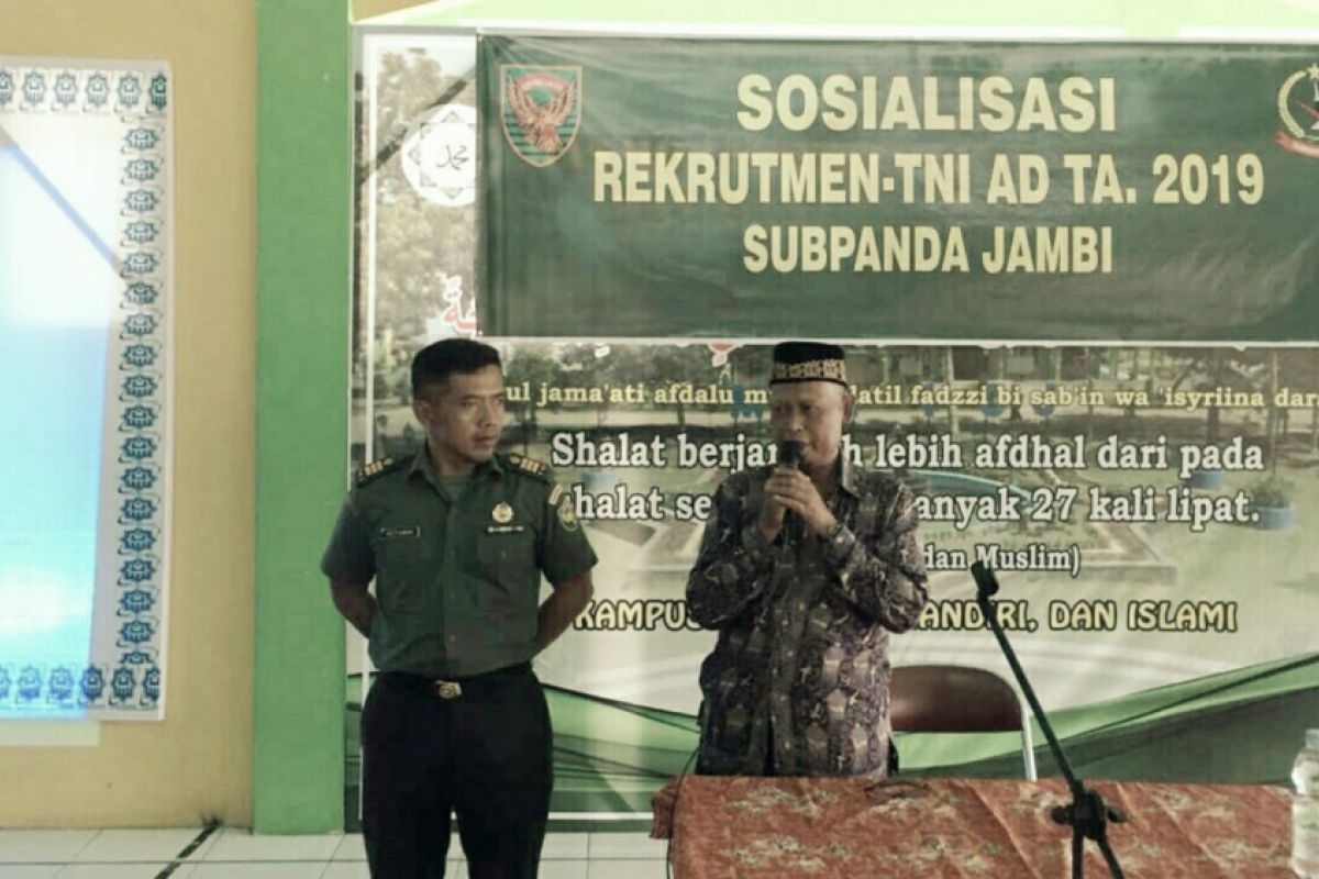 Ajenrem 042/Gapu kampanyekan penerimaan prajurit TNI