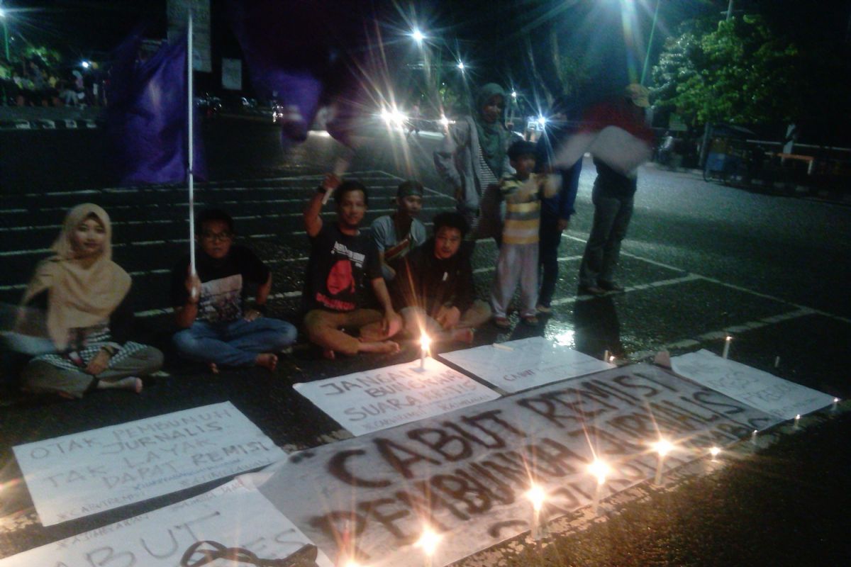 AJI Jambi lanjutkan aksi tuntut cabut remisi otak pembunuh jurnalis