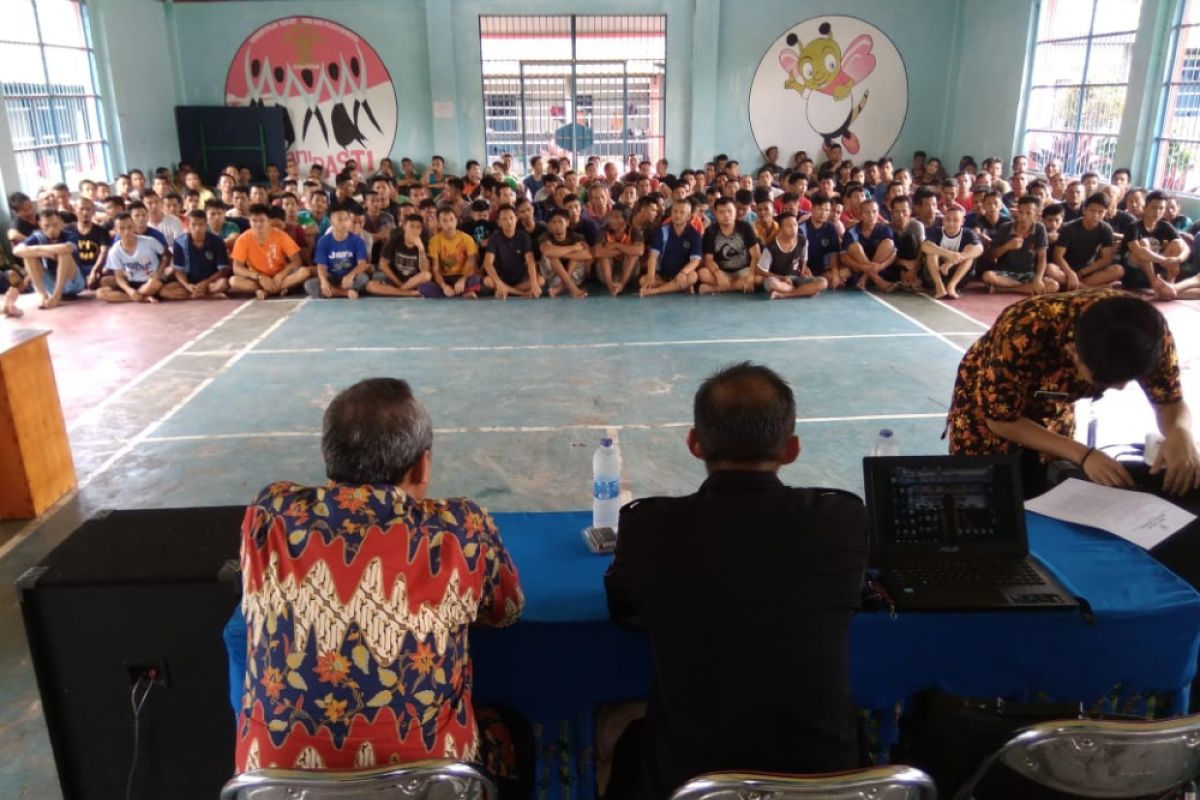 Ratusan warga binaan Rutan Bengkayang ikut sosialisasi pemilu
