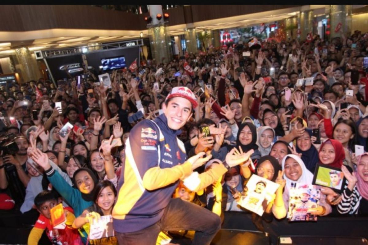 Marc Marquez sapa penggemar Honda Sport Motoshow 2019