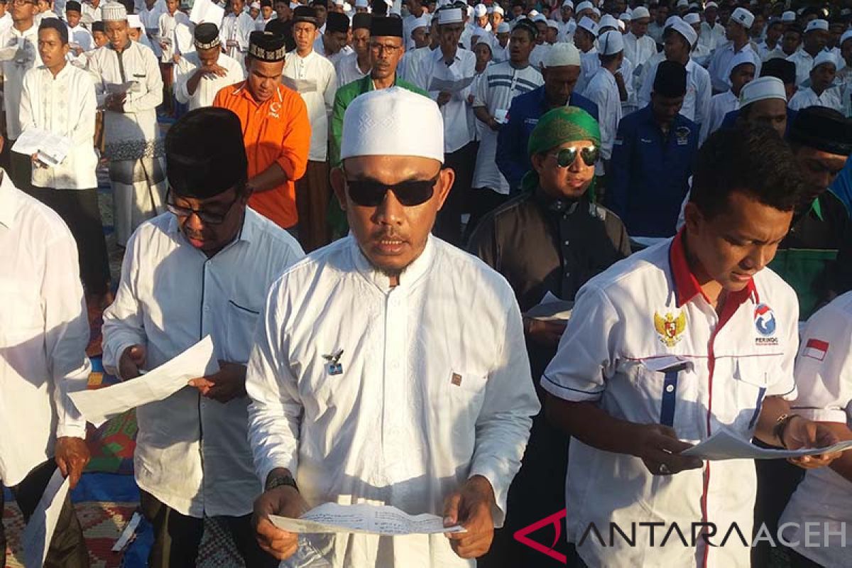 Zikir akbar caleg di Aceh Utara berlangsung khidmat